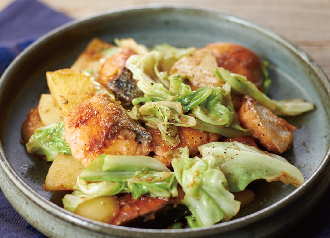 レシピ詳細 鮭とキャベツのマヨちゃんちゃん焼き 美味食彩 平和堂のweb Cooking Cardメニュー