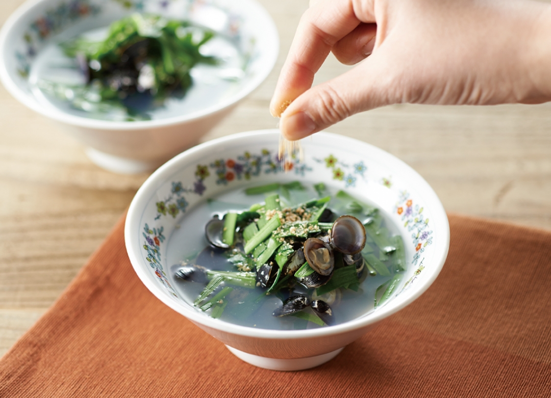 レシピ詳細 チェチョプク しじみとニラの韓国スープ 美味食彩 平和堂のweb Cooking Cardメニュー